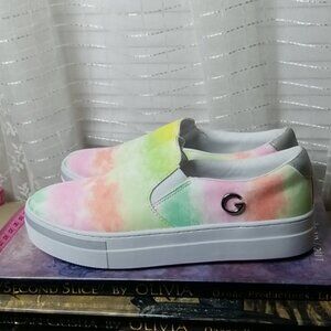 2/$25 or 3/$30 NIB Neon Tie-Dye White Platform Slip On Sneakers Sz8.5